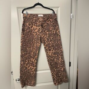 Abercrombie & Fitch Brown Animal Print Pants